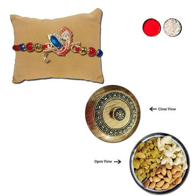 "RAKHI -AD 4090 A (Single Rakhi), Magna Junior Dry Fruit Box - Code DFB1000 - Click here to View more details about this Product